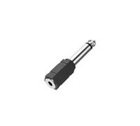 Adaptateur audio, jack femelle 3,5 mm mono - jack mâle 6,3 m mono