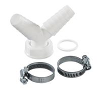 Xavax Raccord Y pour tuyaux d'écoulement (raccord vidange pour Lave-vaisselle & Machine à laver, pour tuyaux Ø int. 19-23 mm, répartiteur en Y à 2 voies avec joint 1") Blanc