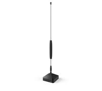 Hama Antenne d'intérieur « Basic » Passive (réception DVBT, DVBT2, Dab+, Dab, FM, antenne d'intérieur pour téléviseur et Radio, réception à 360°, orientable à 180 °), Noire