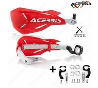 0022397.343 Paire Déflecteurs Complet Acier Enduro X-Usine Rouge Blanc