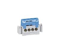 Legrand - Bornier de répartition IP 2X - neutre - 4 connexions 1,5 à 16 mm² -bleu- L 47 mm