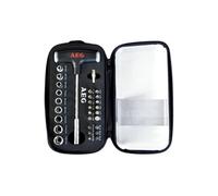 AEG Coffret d'embouts et poignée T 005069, embouts hexagonaux 6 pans, plats et cruciformes
