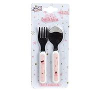 006091 DANSEUSE BALLERINE ENSEMBLE DE COUVERTS COMPRENANT UNE FOURCHETTE ET UNE CUILLERE POUR ENFANT H.13,5 X L.3 CM