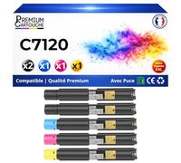 006R01824 006R01825 006R01826 006R01827 Pack 5 Toners Compatible pour Xerox VersaLink C7120 C7125 C7130 Noirs et Couleurs avec Puce Haute capacité