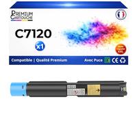 006R01825 Toner Compatible pour Xerox VersaLink C7120 C7125 C7130 Cyan Haute capacité avec Puce 18500 Pages