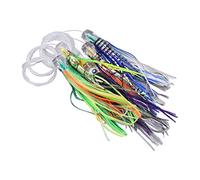 01 02 015 Leurre de Pêche à la Traîne en Acrylique - Ensemble d'Appâts Artificiels en Acier au Carbone Naturel 6pcs/Set avec Sac de Rangement pour la Mer