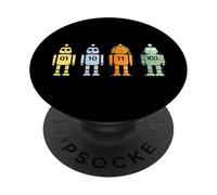 01 10 11 100 Robot Graphic PopSockets PopGrip Adhésif