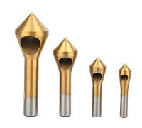 01 Foret à chanfreiner, Outil de chanfrein Longue durée de Vie pour l'industrie pour Le chanfreinage du Trou Conique de la pièce(Golden)