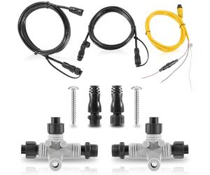 010-11442-00 NMEA 2000 Kit de démarrage pour Garmin ECHOMAP Chirp, ECHOMAP Plus, câble d'alimentation NMEA 2000, câble dorsal, câble de descente avec connecteur en T et terminateur mâle femelle
