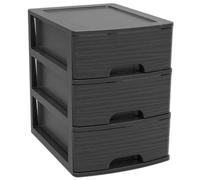 Module de classement STONE, A5, 3 tiroirs, PP, noir