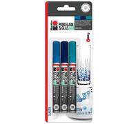 Marabu Peinture pour porcelaine et verre Seaside 3 de tri universelle pointe 1–2 mm