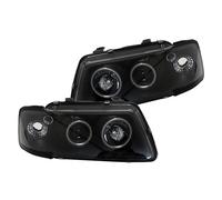 01265 - FEUX PHARES AVANTS ANGEL EYES NOIRS CCFL COMPATIBLE AVEC AUDI A3 8L PHASE 1