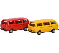 013093-005 H0 MiniKit : Volkswagen (VW) T3 Bus jaune ginster et rouge feu, 2 pièces