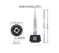 0142SDLF08L/SB pointe de soudure coudée aiguille 0,8 mm longlife pour station...