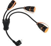 01753 Splitter 3 Prises avec Electralock équipée d'un mécanisme de verrouillage qui empêche les déconnexions en acier de la fiche, IP44, Câble H07RN-F Entrée 3G2.5 - Sortie 3G1.5mm