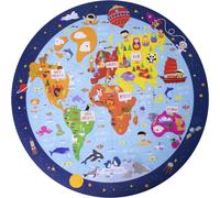 [018201] Apli Puzzle Circulaire 48 Pièces Carte du Monde