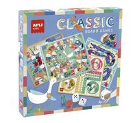 [019147] Apli Jeux de société 4 en 1 : un ensemble de 4 jeux de société class...