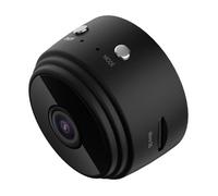 01black Mini caméra de surveillance intérieure IP Wifi HD 720P babyphone vidéo sans fil avec vision nocturn01black