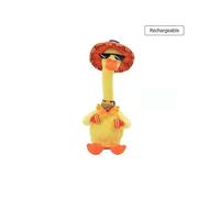 (01Rechargeable177)Dancing Duck Plush Toy Electronic Shake Dance With The Plush Cute Early Childhood Education Toy Home Decor Learn To Speak Shine