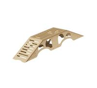 01style Rampe d'obstacle en bois pour rails de voiture télécommandés | Rampes de défi réalistes, puzzle d'escalade, pont en bois miniature, bascule, intérieur et extérieur