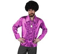 0207VP68Q8K I Love Fancy Dress ILFD4602M Chemise à Volants Style Disco années 1970 pour Homme Violet Taille M