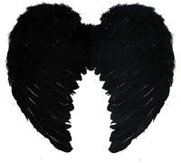 0207VP8BBGV Noir Plume Ailes Accessoire - Parfait pour Halloween DÉGUISEMENTS ET Ange Déguisement - Disponible en Multiple Paquet Tailles : Lot de 1, 2, 6, 12, 24 - Unique - Noir, X1