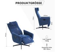 022 Fauteuil relax confortable avec fonction chaise longue - Fauteuil TV chenille avec repose-pieds, fauteuil d'allaitement pivotant