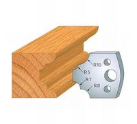 022 : Jeu de 2 fers 1/4 de rond multiple ht 40 mm pour porte outils entr'axe plot 24 mm