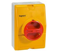 022173 - Interrupteur De Proximité Rotatif Legrand 3p Triphasé 25a - Boitier Jaune étanche Ip65
