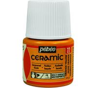 Pébéo Peinture à froid céramique 3253124 - flacon de 45 ml - jaune orange