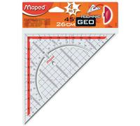 [028700-10] Maped Lot de 10 Equerres Géo Technic avec poignée hypoténuse 26 cm