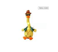 (02Without battery174)Dancing Duck Plush Toy Electronic Shake Dance With The Plush Cute Early Childhood Education Toy Home Decor Learn To Speak Shine