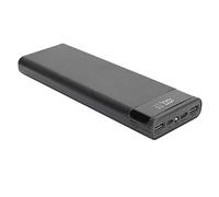 03 Boîtier de Batterie, boîtier d'alimentation Mobile ABS de Haute qualité, Banque de Puissance 10 x 18650 Bricolage pour Batterie Externe Bricolage Shell(Black)