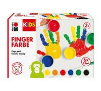 [0303000050800] Marabu KIDS Gouache au doigt, 35 ml, set de 6, assorti