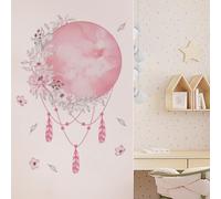 0315 Sticker mural décoratif pour salon, chambre à coucher moderne Motif attrape-rêves Plume