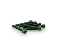 0346 - lot de six vis en aluminium m6 x 35 mm sous blister compatible avec universal universal COULEUR GREEN