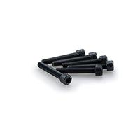 0346 - lot de six vis en aluminium m6 x 35 mm sous blister compatible avec universal universal COULEUR NOIR