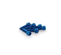 0364 - lot de six vis en aluminium m6 x 20 mm sous blister compatible avec universal universal COULEUR BLEU