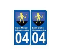 04 Saint-Michel-l'Observatoire blason autocollant plaque stickers ville - Angles : arrondis