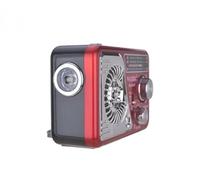 040 - Radio Rechargeable Vintage 3 Bandes FM AM SW USB MP3 TF Lampe LED Batterie/Secteur 110/220