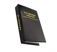 0402 pour kit de résistances Livre d'assortiment de tolérances 1% - Catalogue de résistances 19 x 14 x 3 cm pour le stockage de composants électroniques, Compo en plastique noir