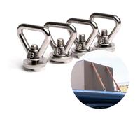 040Parts Anneaux de levage en acier inoxydable, lot de 4, pour rails de toit avec profil en C, compatibles avec VW T5 T6 T6.1 California