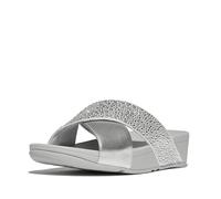 049-867 Fitflop Lulu Crystal-Mix Metallic Cross Slides JE2-011 Argent 36, argenté, 38 EU