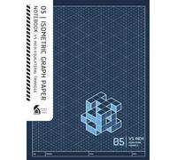 05 | 1/5 Inch Equilateral Triangle Isometric Graph Paper Notebook (Vertical Layout): 3D Isometric Graph Paper Subtle Grid for Architectural Engineering & Product Design (Japanese Blue Cover)