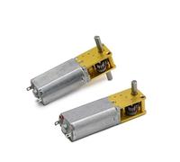 050 Worm Gear electronic starter DC3V/6V/12V Slow Speed Large Torque L-type Metal Gearbox 90 degree vertical shaft Geared electronic starter RUAJOGYNVM((C)17-68rpm,Dual Shaft)
