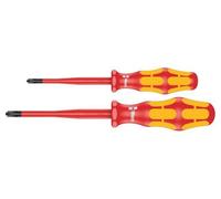 05006470001 Kit : Tournevis isolé 1kVAC Taille : SL/PZ1, SL/PZ2 2pcs WERA