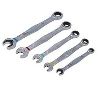 05020015001 Jeu de clés anneau-bouche, avec cliquet 8 mm, 10 mm, 13 mm, 17 mm...