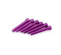 0524 - lot de six vis en aluminium m8 x 50 mm sous blister compatible avec universal universal COULEUR LILAC