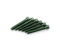 0540 - lot de six vis en aluminium m8 x 55 mm sous blister compatible avec universal universal COULEUR GREEN