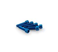 0544 - lot de six vis en aluminium m6 x 25 mm sous blister compatible avec universal universal COULEUR BLEU